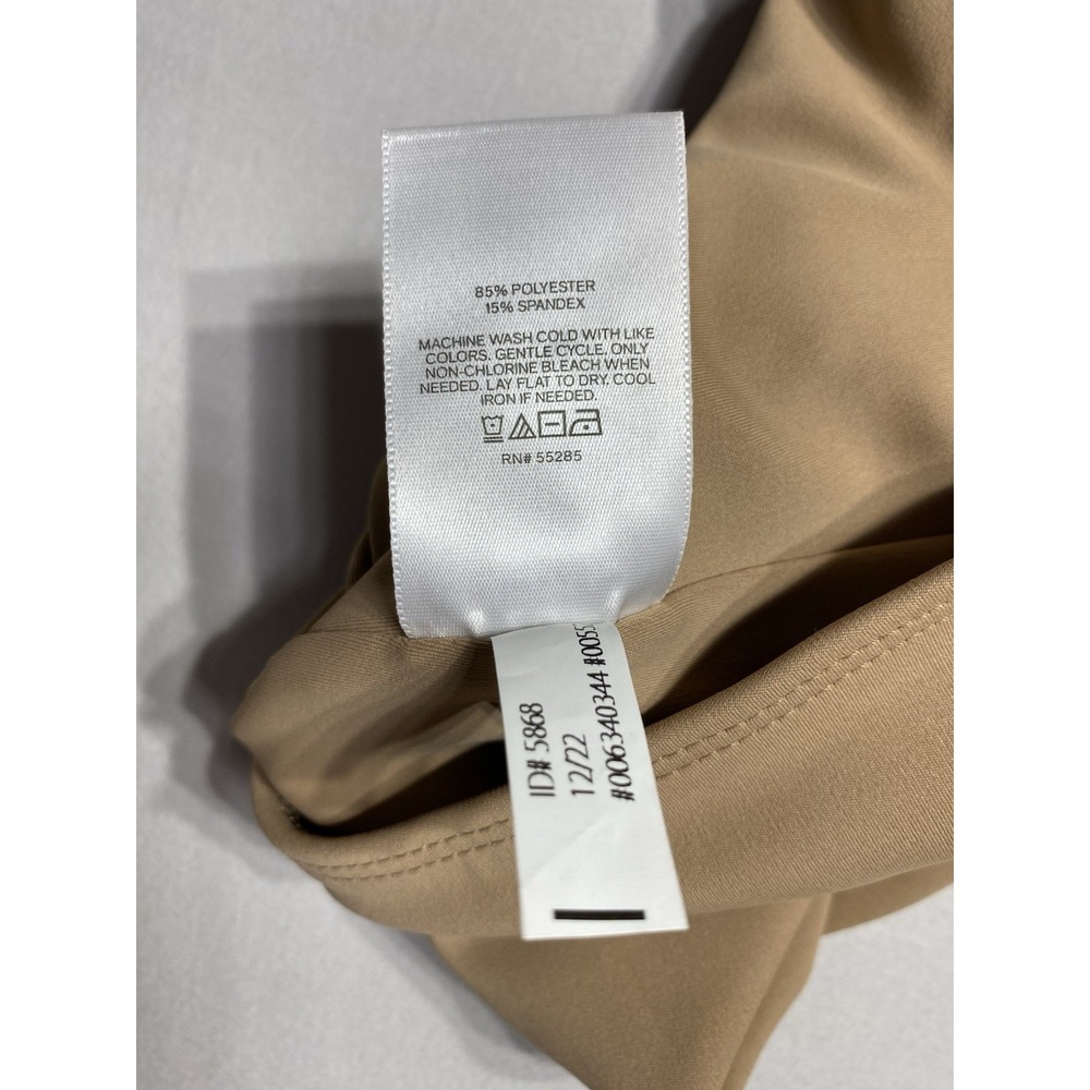 Express Body Contour Bodysuit Womens M Tan Square Neck Cap Sleeve Thong - Picture 4 of 4